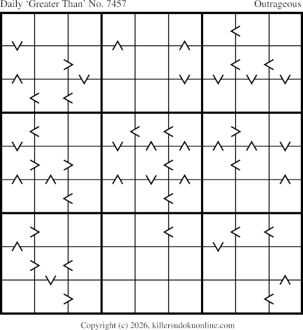 Greater Than Sudoku for  9/14/2026