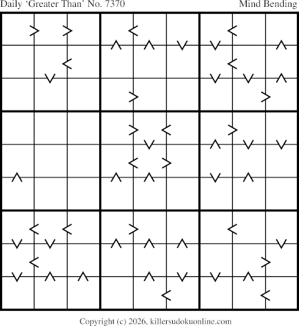 Greater Than Sudoku for  6/19/2026