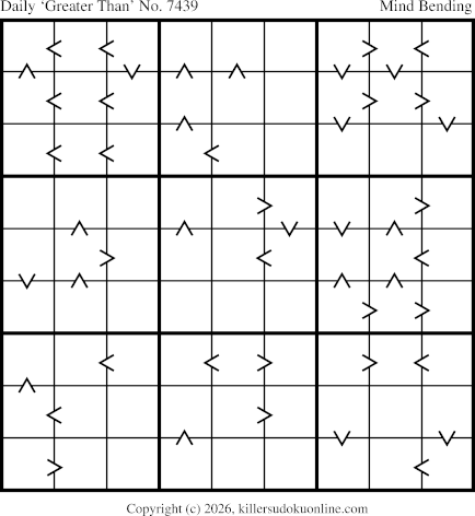 Greater Than Sudoku for  8/27/2026