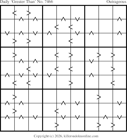Greater Than Sudoku for  9/23/2026