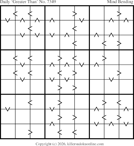 Greater Than Sudoku for  5/29/2026