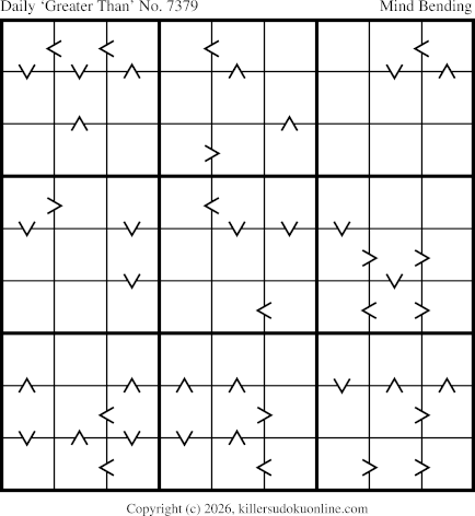 Greater Than Sudoku for  6/28/2026