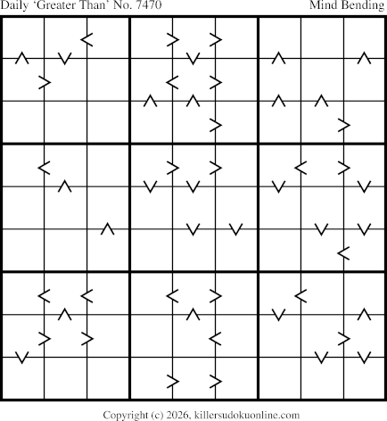Greater Than Sudoku for  9/27/2026