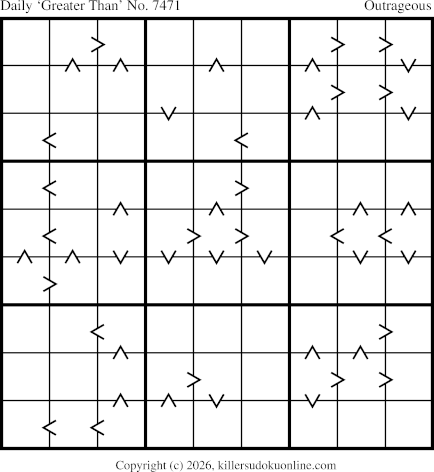 Greater Than Sudoku for  9/28/2026