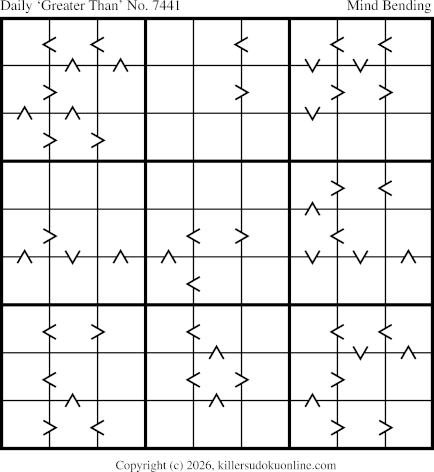 Greater Than Sudoku for  8/29/2026