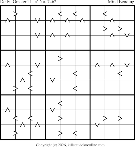 Greater Than Sudoku for  9/19/2026