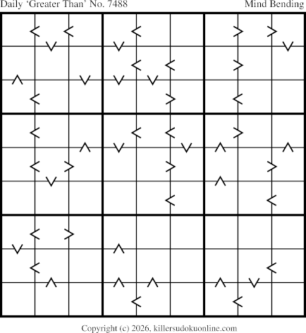Greater Than Sudoku for  10/15/2026