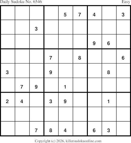 Killer Sudoku for 2/4/2026