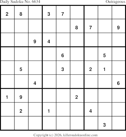 Killer Sudoku for 5/3/2026