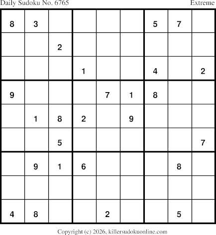 Killer Sudoku for 9/11/2026
