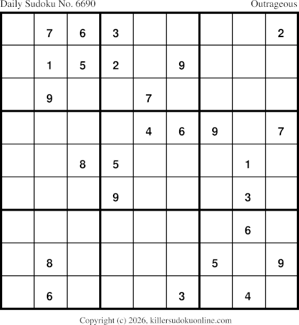 Killer Sudoku for 6/28/2026