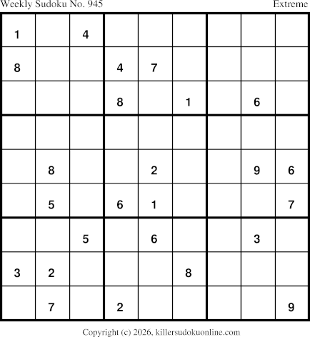 Killer Sudoku for 4/20/2026