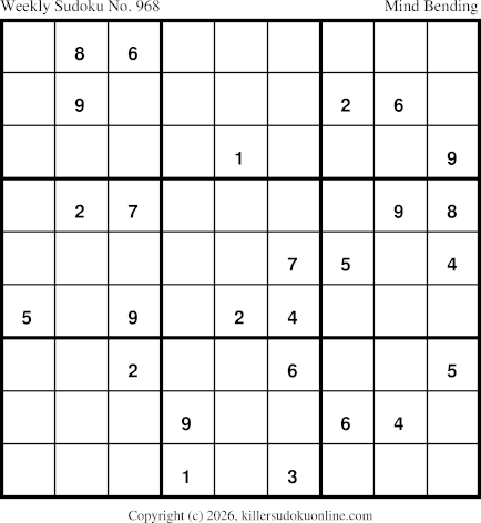 Killer Sudoku for 9/28/2026