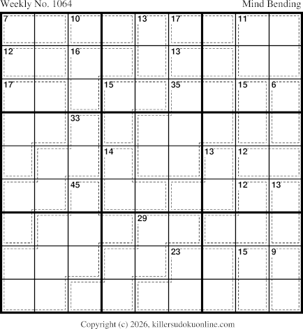 Killer Sudoku for the week starting 6/1/2026