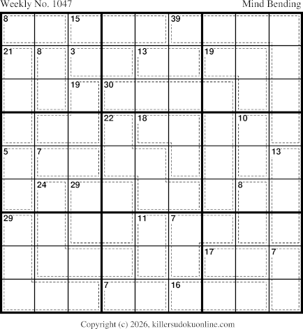 Killer Sudoku for the week starting 2/2/2026