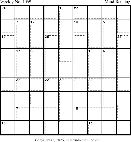 Killer Sudoku for the week starting 7/6/2026