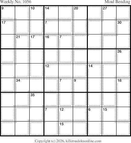 Killer Sudoku for the week starting 4/6/2026