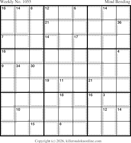 Killer Sudoku for the week starting 3/30/2026