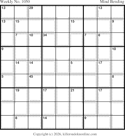 Killer Sudoku for the week starting 2/23/2026