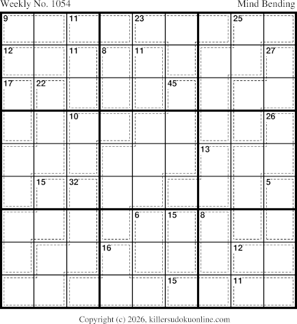 Killer Sudoku for the week starting 3/23/2026