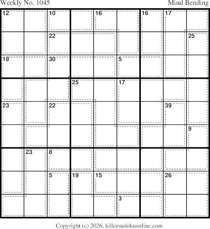 Killer Sudoku for 1/19/2026