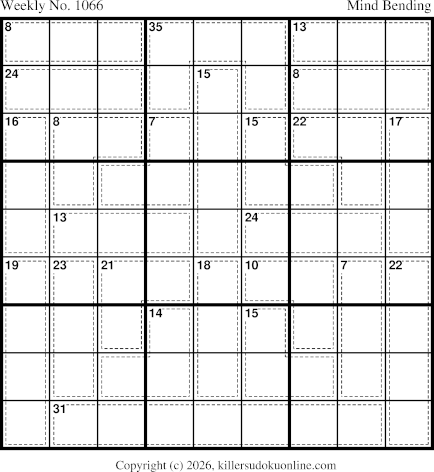 Killer Sudoku for the week starting 6/15/2026