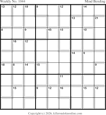 Killer Sudoku for 1/12/2026
