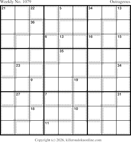 Killer Sudoku for the week starting 9/14/2026