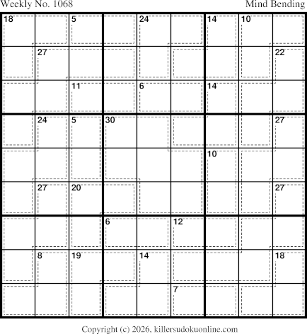 Killer Sudoku for the week starting 6/29/2026
